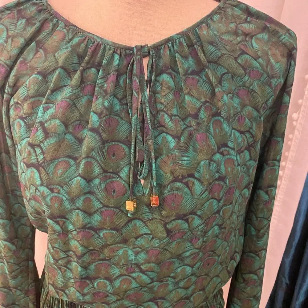Michael Kors beautiful peacock dress, XS